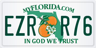 FL license plate EZRR76