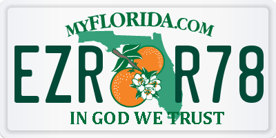 FL license plate EZRR78