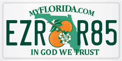 FL license plate EZRR85