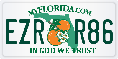 FL license plate EZRR86