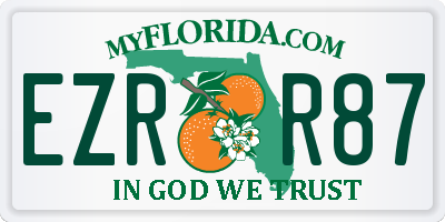 FL license plate EZRR87