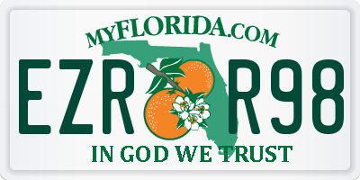 FL license plate EZRR98