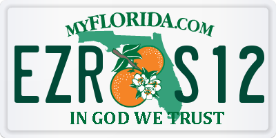 FL license plate EZRS12