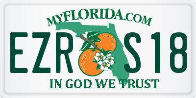 FL license plate EZRS18