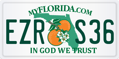 FL license plate EZRS36