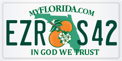 FL license plate EZRS42