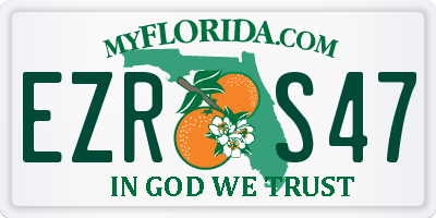 FL license plate EZRS47