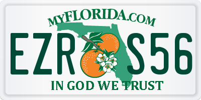 FL license plate EZRS56