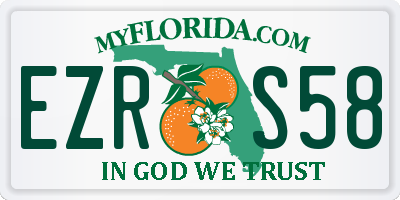 FL license plate EZRS58