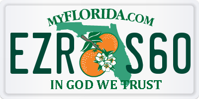 FL license plate EZRS60