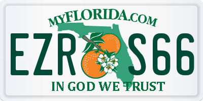 FL license plate EZRS66