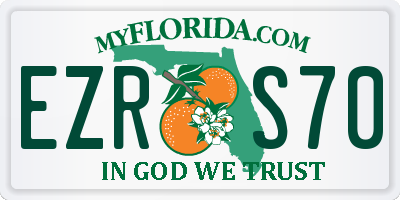 FL license plate EZRS70