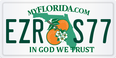 FL license plate EZRS77