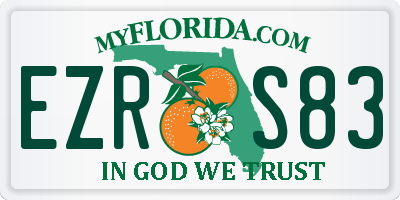 FL license plate EZRS83