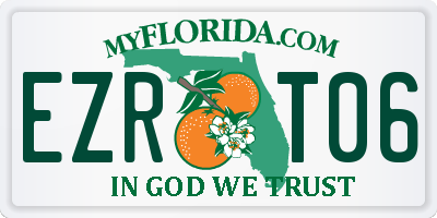 FL license plate EZRT06