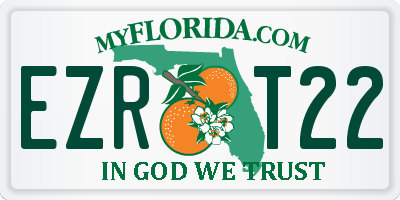 FL license plate EZRT22