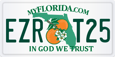 FL license plate EZRT25