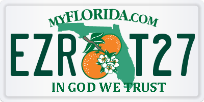 FL license plate EZRT27