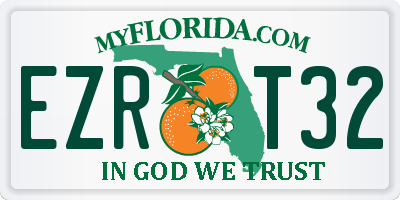 FL license plate EZRT32