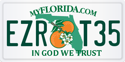 FL license plate EZRT35