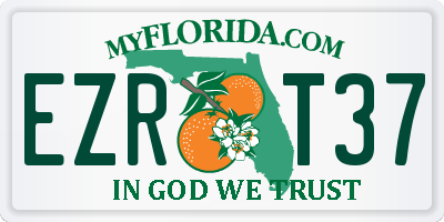 FL license plate EZRT37