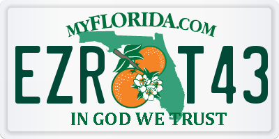 FL license plate EZRT43