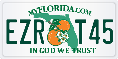 FL license plate EZRT45