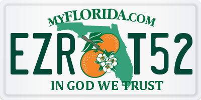 FL license plate EZRT52