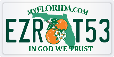 FL license plate EZRT53