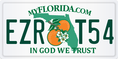 FL license plate EZRT54