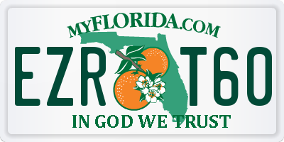 FL license plate EZRT60