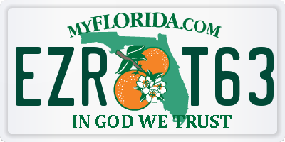 FL license plate EZRT63