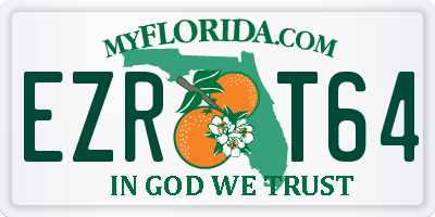 FL license plate EZRT64