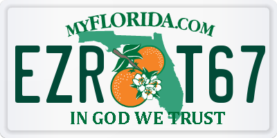 FL license plate EZRT67