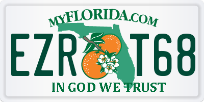 FL license plate EZRT68