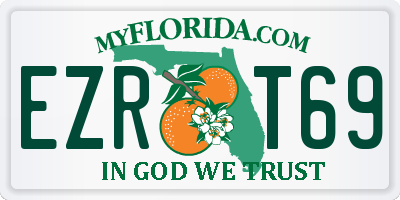 FL license plate EZRT69