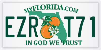 FL license plate EZRT71