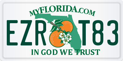 FL license plate EZRT83