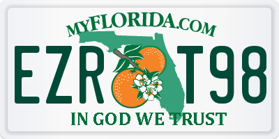 FL license plate EZRT98