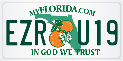 FL license plate EZRU19