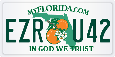 FL license plate EZRU42