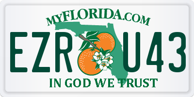 FL license plate EZRU43