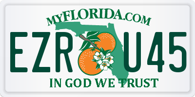 FL license plate EZRU45