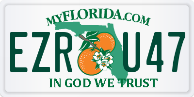 FL license plate EZRU47