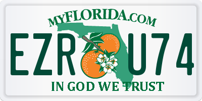 FL license plate EZRU74