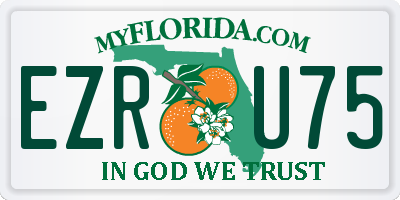 FL license plate EZRU75