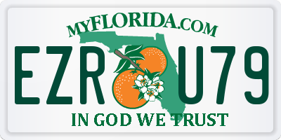 FL license plate EZRU79