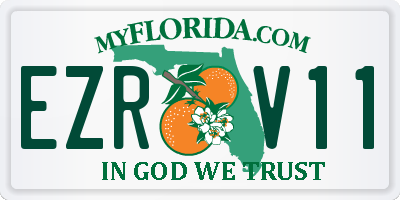 FL license plate EZRV11