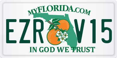 FL license plate EZRV15