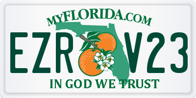 FL license plate EZRV23